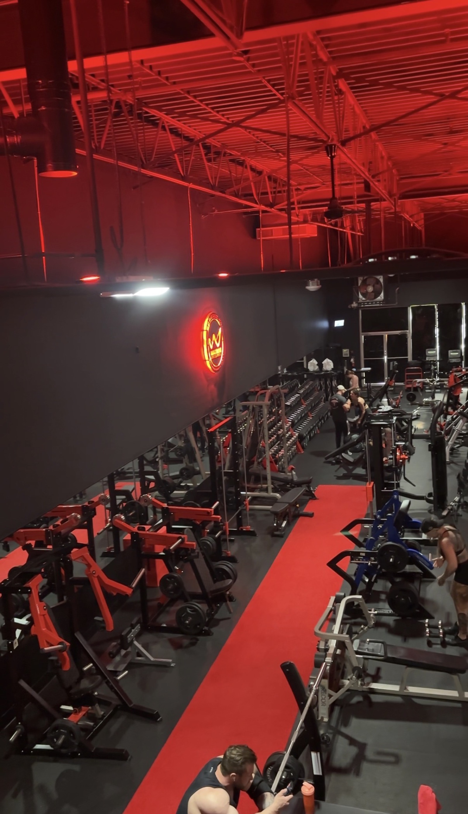 Gym floor overhead view